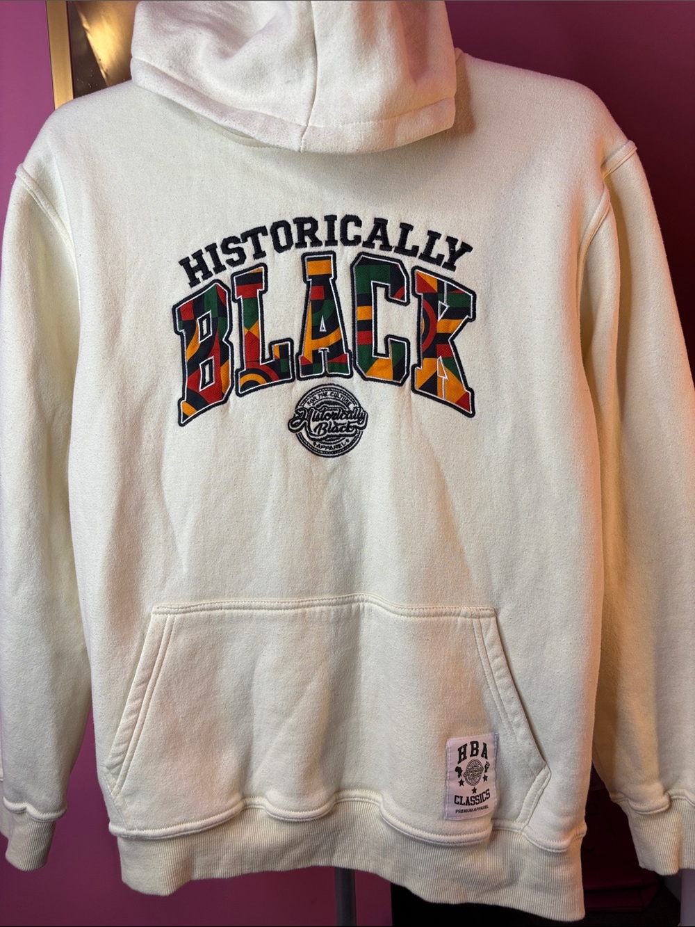 Historically Black Apparel HBA Graphic Hoodie Cream Medium